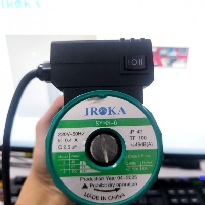 Máy Bơm Tuần hoàn tăng áp  Iroka ( 100W) SYRS-6