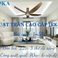 Quạt trần trang trí IROKA 5 cánh động cơ DC có đèn 3 chế độ