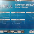 Quạt trần trang trí IROKA 5 cánh động cơ DC có đèn 3 chế độ